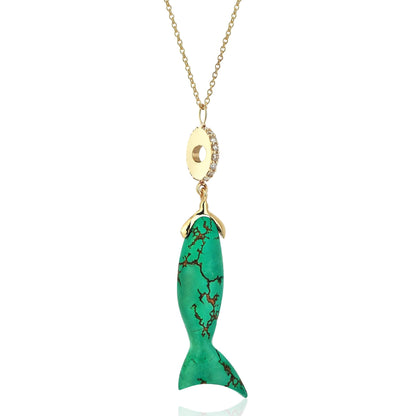 Turquoise Fish Necklace